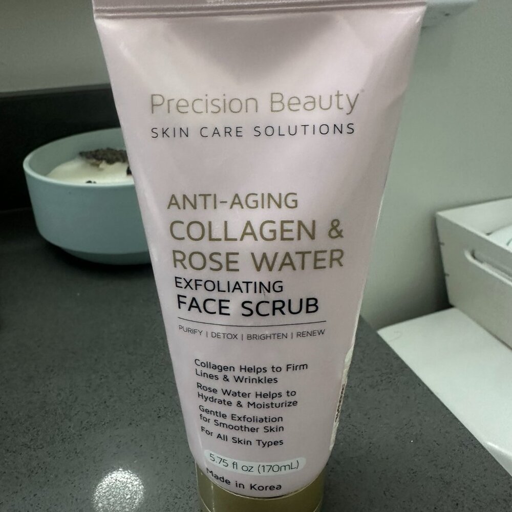Anti-Aging Collagen & Rose Water Exfoliating Face Scrub - Precision Beauty